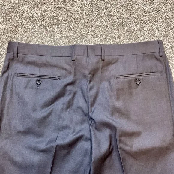 Bertolini 2pc Suit Jacket Size 38R Pants 46/40 Sport Coat Blazer Wool Silk Gray - Picture 11 of 16